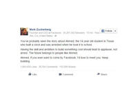 Mark Zuckerberg tweet
