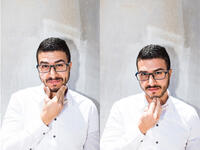 Arabic sign for please chin stroke