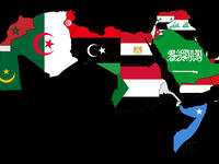 middle east map flags 
