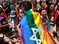 Israeli rainbow flag 