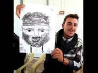 Not bad, for someone's first-ever portrait. The class - conducted in a small metal caravan - included clever "sketching warm-ups" to loosen up the group. Soon everyone was focused on their work, hardly aware of the stifling heat.