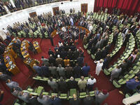 In July 2012, nine months after Gaddafi’s death, the first free elections in over four decades are held in Libya. A newly-appointed 200-seat General National Congress replaces the transitional government. 
