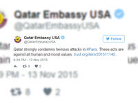 Qatar prime minister Abdullah bin Nasser bin Khalifa Al-Thani  went ahead with a scheduled visit to France today despite the attacks. A government spokesman said the PM and senior officials left Doha for a three-day visit.