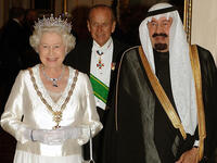 Saudi King Abdullah Queen Elizabeth