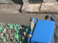 propane gas bottle truck