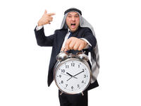 Arab man clock 