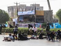 Dozens others wounded in an attack in the southwestern Khuzestan province on September 22 targeting on an army parade commemorating the anniversary of the 1980-1988 Iran Iraq war, state media reported.
(MORTEZA JABERIAN / ISNA / AFP)