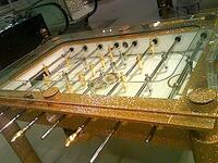 Gold Football Table with Crystal Encrusted on Top (sujitheie.blogspot)