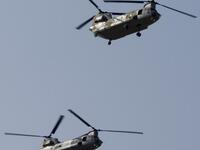 And then there are the towering helicopter's. April 18, 2018 in Tehran. ATTA KENARE / AFP