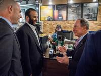 Prince Mohammed bin Salman with businessman and former New York City Mayor Michael Bloomberg (Twitter)