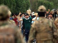 Iraqi protestors demonstrate against the government and the lack of basic services, on September 3, 2018 in the southern city of Basra. 
Haidar MOHAMMED ALI / AFP