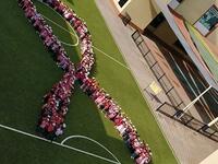 School children in UAE raise breast cancer awareness. (Twitter)