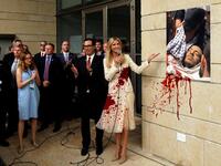 Contrasting Image showing while Ivanka Trump is celebrating the U.S. Embassy opening, dozens were killed, including children and women, in Gaza border during the 'Day Of Rage' protest in Gaza. (Twitter)