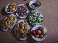 Gifts offered to visitors by Yazidi families during the Red Wednesday. 