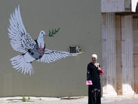 “The greatest crimes in the world are not committed by people breaking the rules but by people following the rules. It’s people who follow orders that drop bombs and massacre villages.” Another classic quote from the street artist.