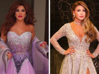 Najwa and Nawal in grand royal like dresses
