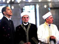 Celebrities out of the region, (as well as the religion) have also been drawn into Ramadan fever: Barack
Hussein Obama (perhaps showing his true inner 'Muslim' colors!) was attacked this month for not issuing a
 "proclamation" for Easter, while he issued one for Ramadan, the "Shariah Easter"! 

