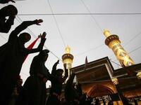 Shiite Muslim men beat their chests in an Ashura ritual in the shrine city of Karbala in central Iraq, as believers prepare to mark the religious event of Ashura in commemoration of ten days of mourning for Imam Hussein, the grandson of Prophet Mohammed who was killed in the Battle of Karbala.