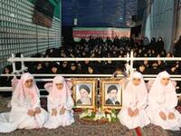Iranian women gather during the ceremony.