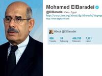 @ElBaradei: This Nobel Prize holder was key to Mubarak's ouster. He quit the run for Egyptian President --and did not tweet quitting his campaign.  He did tweet a Merry Xmas  7 Jan to Egypt's Copts. He re-re-tweeted the mantra 'the Revolution shall win!' in Dec. 2011 as Tahrir plunged into the dark. He tweets out fears for Egypt's economy.