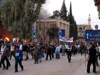 Darra: where phone lines and all communication are cut off, northernmost city bordering Jordan, and famous for its smugglers other side of the border in Jordan, Rumtha: the border was closed off 25th April. 
