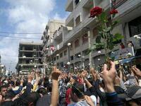 Syria valentine's protest conflict