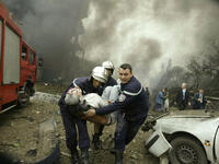 2007 Algiers bombing: Two bombs exploded within a short time of each other, one at the Prime Minister's office and the other at a police station. The blasts killed 33 people.