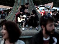 The Gezi Park protest quickly took on the feel of a summer music festival, as students lounged around on the grass, drinking beer and eating out of plastic trays, so it was inevitable ‘the guy with the guitar’ would show up to strum a little Pink Floyd