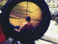 sniper targeting Palestinian child