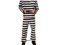 Oh how the mighty do fall and land flat on their backs: Times have been better for Mubarak, as right now we're more likely to see him clad in this typical convict get-up, characteristic
prison-striped uniform than in his former pin-'striped' signature-tailored suit-- See next...