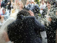 throwing rice