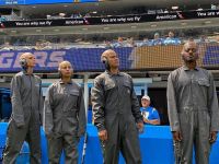 Robots stormed an American football match