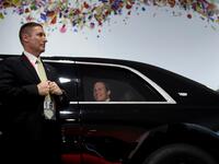 Senior Advisor Jared Kushner arrives with US President Donald Trump during the G20 Summit at the INTEX Osaka in Osaka on June 28, 2019.  Brendan Smialowski / AFP