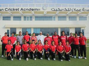 Oman Women's squad for UK tour with senior OC officials (Photo: Times of Oman)