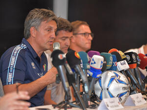 Croatian coach of the Kuwaiti soccer team speaking in the press conference (Photo: KUNA)