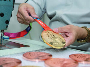 Specially designed medals showcase Qatar and pay tribute to athletics disciplines as more than 2,000 athletes prepare to compete for places on the podium