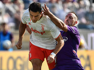 ريبيري ورونالدو خلال المباراة