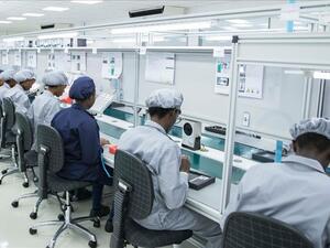 The factory employs about 200 people in Rwanda -- 60% of whom are women.