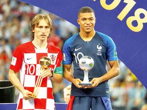 صورة أرشيفية لمبابي ومودريتش