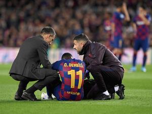 ديمبيلي بعد إصابته