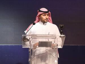 Prince Khaled Bin Alwaleed, president Saudi Sports for All Federation, speaking at the conference.