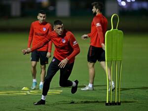 جانب من تدريبات أتلتيكو مدريد