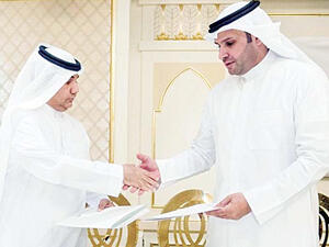 Photo during the signing of memorandum of understanding between the Asian & Arabian federations