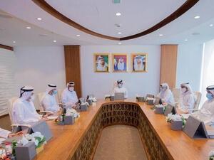 Sheikh Mansoor bin Mohammed bin Rashid Al Maktoum during the meeting. — Supplied photo