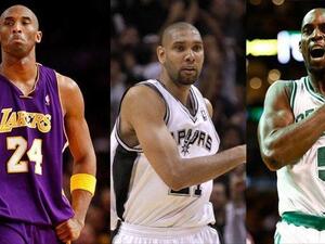 Kobe Bryant, Kevin Garnett, Tim Duncan (Photo: AA)