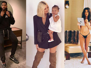 tristian Thompson ,  Khloe and Kourtney Kardashian 