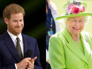الملكة إليزابيث والامير هاري