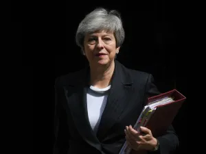 Britain's Prime Minister Theresa May leaves 10 Downing Street in London on May 22, 2019. (AFP/ File Photo)