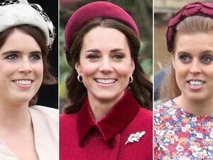 الأميرة بياتريس وكيت ميدلتون والأميرة يوجين