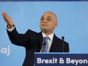 Britain's Home Secretary Sajid Javid speaks during his Conservative Party leadership campaign launch in London on June 12, 2019. (AFP/ File Photo)